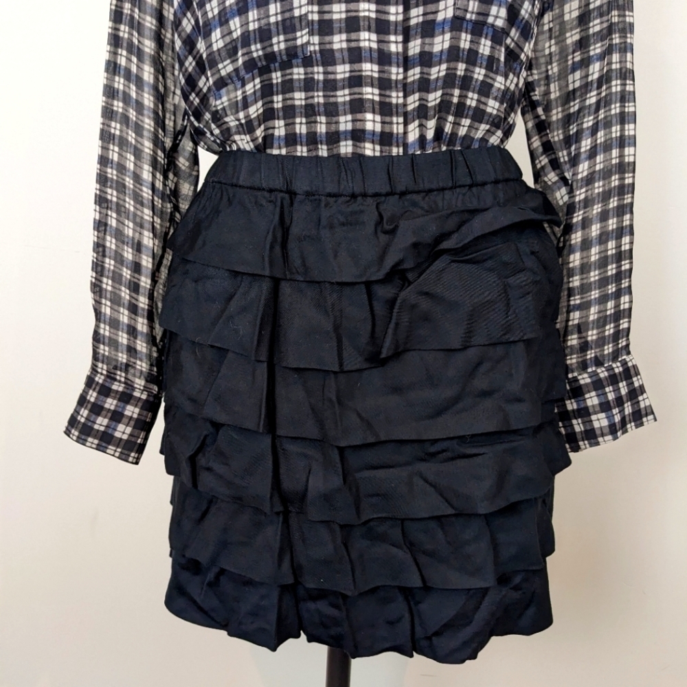 Michael Kors Black Mini Cotton Skirt Size 0